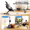 Skladací magnetický veslovací trenažér ONETWOFIT, 16 úrovní, Bluetooth, čierny