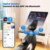 Skladací magnetický veslovací trenažér ONETWOFIT, 16 úrovní, Bluetooth, čierny