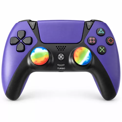 Bezdrôtový ovládač kompatibilný s PS4 / PC, 1 ks, fialovo-čierny