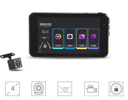 Alphaone C800A – 4-palcová autokamera s dotykovým displejom