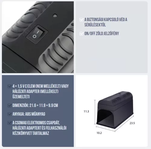 Elektrická pasca na myši, pasca na potkany