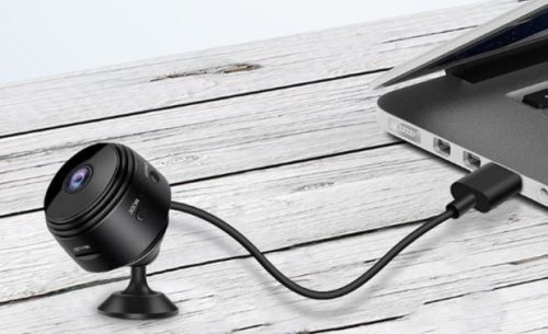 V bunke je text: "A9 mini kamera".