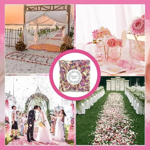 14 csomagos szárított rózsaszirom konfetti – Piros