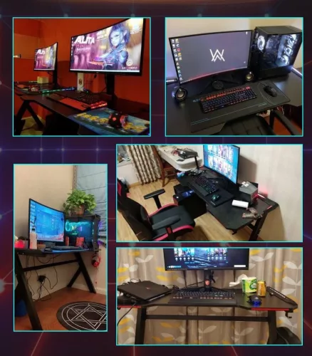 Apollon R5 Zabudovaný LED herný stôl 140 cm * 60 cm * 73 cm