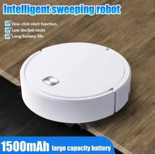 V bunke je text: ES250 IGRLACE robotický vysávač.