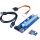 V bunke je text: PCI-express x1 - x16 riser kártya mining/rendering kit