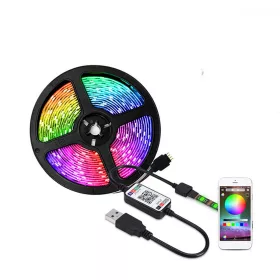   USB LED pásik Lebit s meniteľnými farbami a diaľkovým ovládaním cez mobilný telefón, dĺžka 1 meter