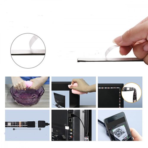 V bunke je nasledovný text:

Lebit farebne meniteľný USB LED pás s mobilným diaľkovým ovládaním, 1 meter