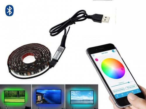 V bunke je nasledovný text:

Lebit farebne meniteľný USB LED pás s mobilným diaľkovým ovládaním, 1 meter