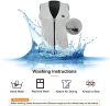 Amaz Lux biela/sivá unisex vyhrievaná vesta EU/XL