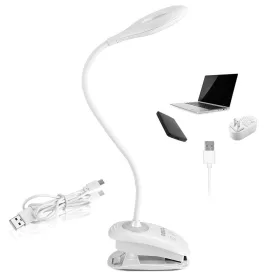 Stolná lampa Deko s akumulátorom a klipom