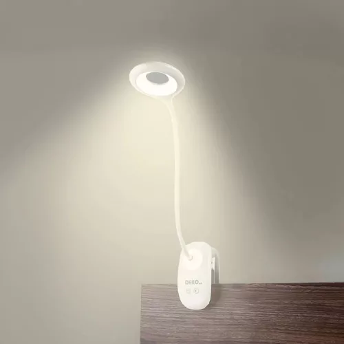 Stolná lampa Deko s akumulátorom a klipom