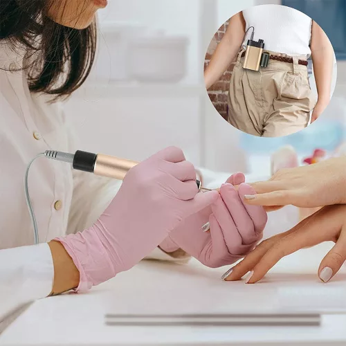 Elektrická brúska na nechty, bezdrôtová, zlatá farba