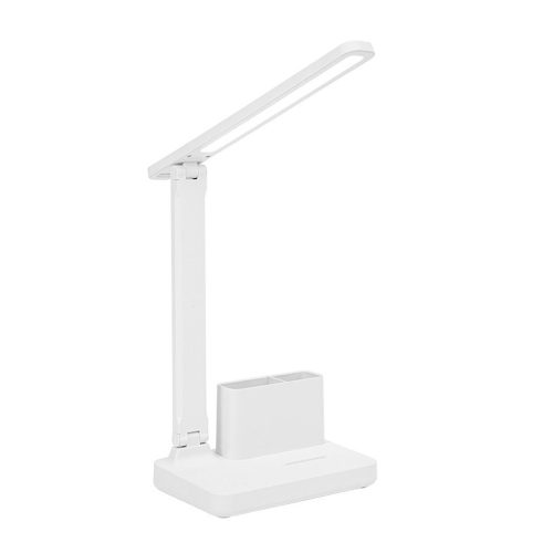 Prenosná LED čítacia lampa s perom a držiakom na telefón.