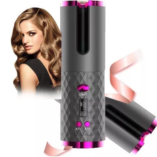 Bezdrôtová keramická kulma, automatická, nastaviteľná teplota 150-200C