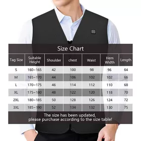 Amaz Lux čierna unisexová vyhrievaná vesta EU/4XL
