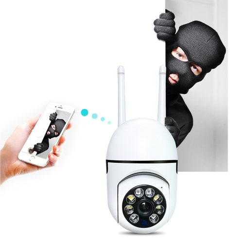 V bunke je text: A7 wifi ip kamera bezpečnostná kamera 1080p