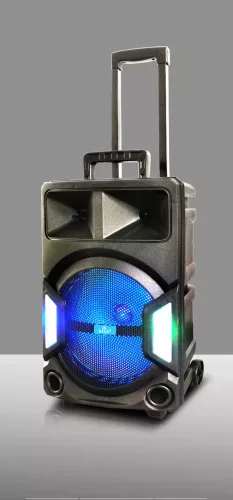 Prekladám:

12-palcový Bluetooth party reproduktor s kolieskami a mikrofónom EchoeVibe neversleep.