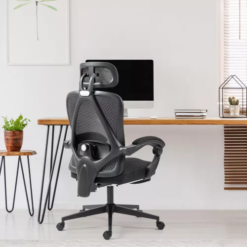 ‎Dowinx Ergonomikus irodai vezetői szék fejtámlával, deréktámasszal és kihúzható lábtartóval