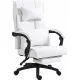 Dowinx Vezetői szék, fehér - Lábtartóval, állítható derék- és fejtámasszal