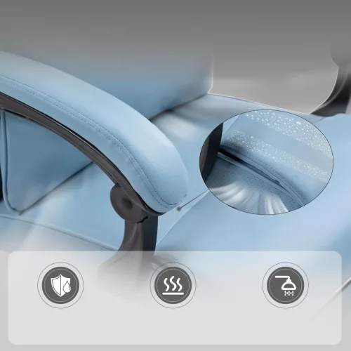 Dowinx Vezetői szék, kék - Lábtartóval, állítható derék- és fejtámasszal