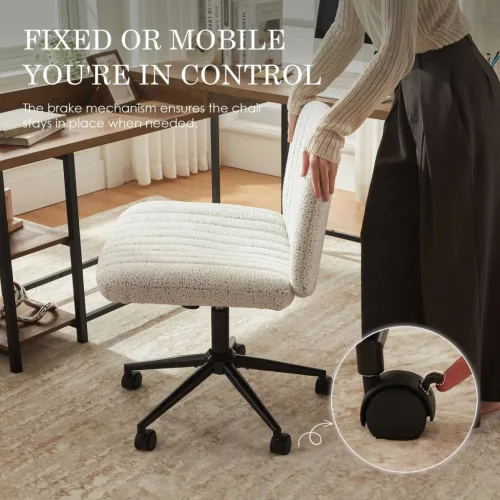 Dowinx széles ülőfelületű állítható forgószék, fehér