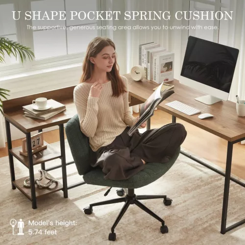 Dowinx széles ülőfelületű állítható forgószék, sötét zöld