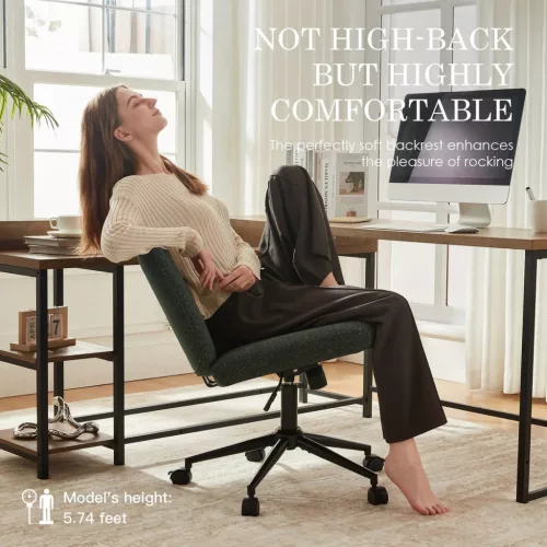 Dowinx széles ülőfelületű állítható forgószék, sötét zöld