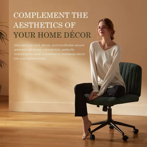 Dowinx széles ülőfelületű állítható forgószék, sötét zöld