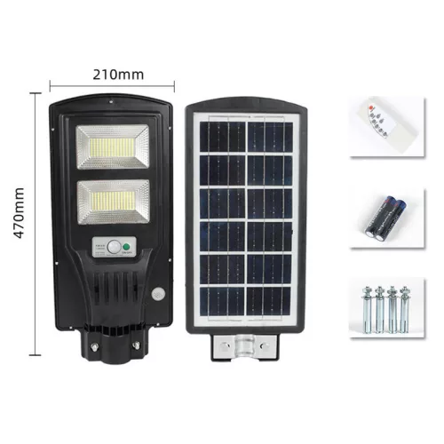 Iluminačné solárne pouličné svietidlo 100w s upevňovacím stĺpom