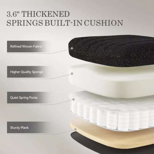 Dowinx széles ülőfelületű állítható forgószék, fekete