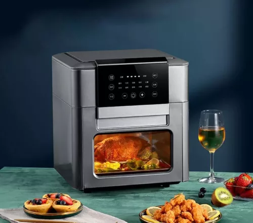 Nová riadková XXL (12L) Digitálny displej Konvekčná rúra sivá