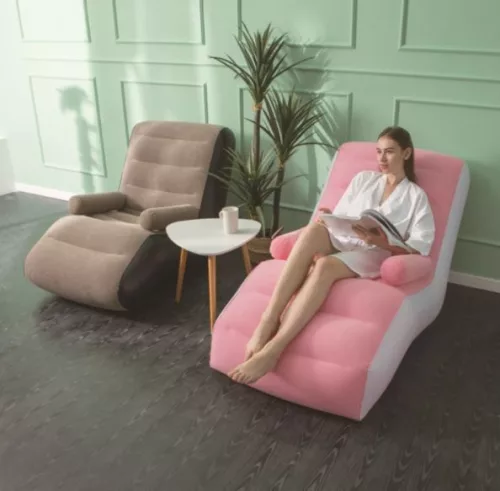 Homeland nafukovací kreslo Káva farba