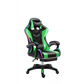   Herná stolička Likeregal 920 LED s opierkou na nohy a masážnou funkciou v zelenej farbe