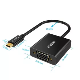 Prepojovací adaptér Choetech HUB-V01 Type C -> VGA