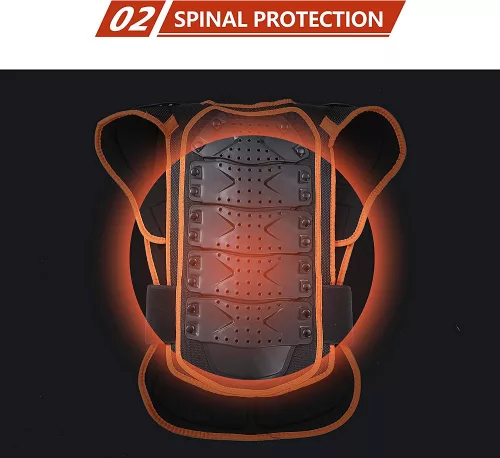 Detský motocyklový chránič hrude Oranžová M