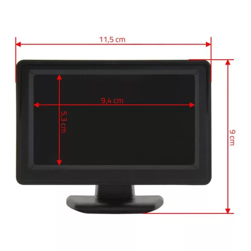 4,3-palcový LCD displej pre cúvaciu kameru