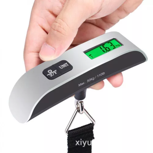 Elektronická ručná váha, LCD displej, nosnosť maximálne 50 kg, s upevňovacím popruhom