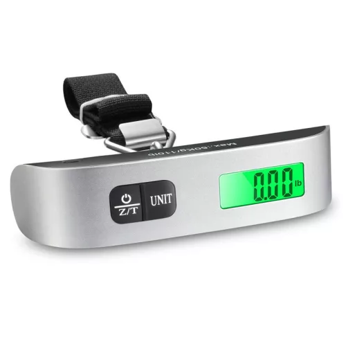 Elektronická ručná váha, LCD displej, nosnosť maximálne 50 kg, s upevňovacím popruhom