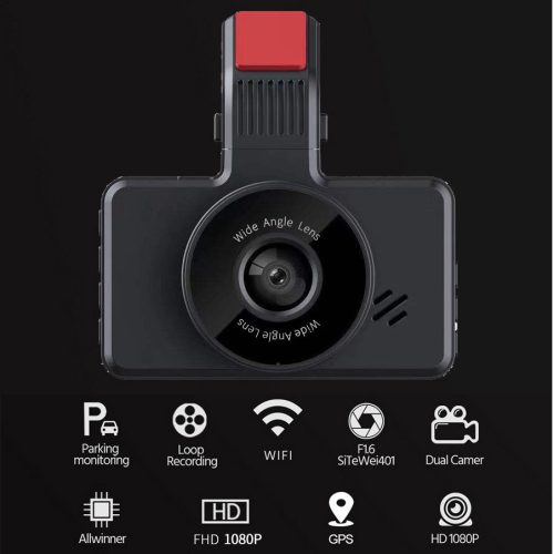 Palubná kamera do auta REC G50 s 3-palcovým HD displejom.