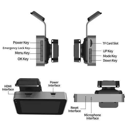D907 Autokamera – FHD 1269P + GPS + Wi-Fi