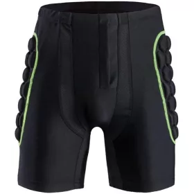   Čierno-zelené motorkárske chránič nohavice pre mužov, M