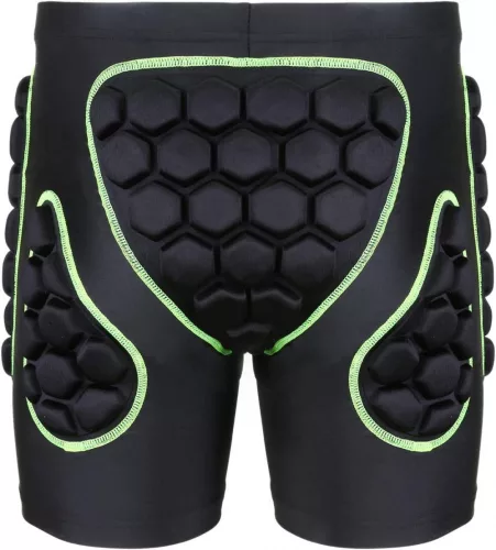 Čierno-zelené motorkárske chránič nohavice pre mužov, M