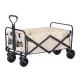 Skladací ručný vozík béžovej farby, 5-palcové kolesá.