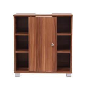 Hnedá kúpeľňová skrinka pod umývadlom, komoda