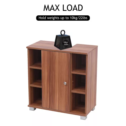 Hnedá kúpeľňová skrinka pod umývadlom, komoda