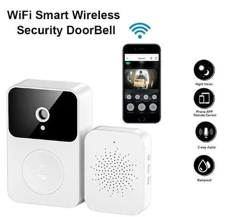 Bezdrôtový inteligentný vrátnik so vstavaným prijímačom, biela farba