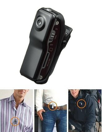 V bunke je text: "Športová mikrokamera MR s mnohými doplnkami"