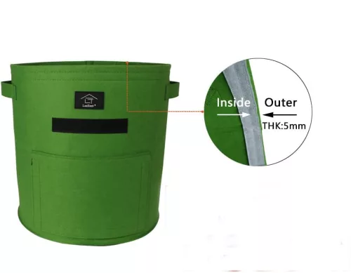 Kvetináč Laxllent Textil 2 veľké 2 malé zelené