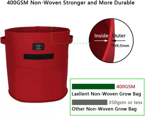 Kvetináč Laxllent Textil 2 veľké 2 malé zelené